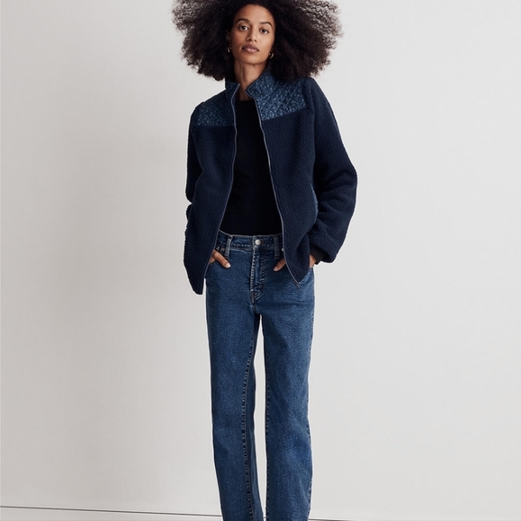 MADEWELL New Sherpa Zip-Front Fall Jacket - Picture 3 of 4